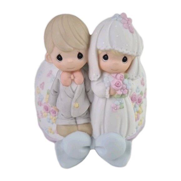 Precious Moments Wedding Unity Candle Holder848891 Vintage Figurine - Picture 1 of 6